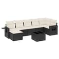 Miniatyrbillede 3 af 4: vidaXL sofasæt til haven 8 dele med hynder polyrattan sort