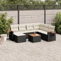 Miniatyrbillede 3 af 3: vidaXL sofasæt til haven 8 dele med hynder polyrattan sort