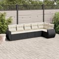 Miniatyrbillede 2 af 4: vidaXL sofasæt til haven 6 dele med hynder polyrattan sort