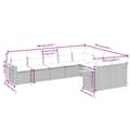 Miniatyrbillede 2 af 3: vidaXL sofasæt til haven 9 dele med hynder polyrattan sort