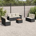 Miniatyrbillede 3 af 3: vidaXL sofasæt til haven 8 dele med hynder polyrattan sort