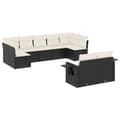 Miniatyrbillede 1 af 3: vidaXL sofasæt til haven 9 dele med hynder polyrattan sort