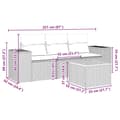Miniatyrbillede 4 af 4: vidaXL sofasæt til haven 4 dele med hynder polyrattan sort