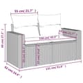 Miniatyrbillede 10 af 11: vidaXL sofasæt til haven 10 dele med hynder polyrattan brun