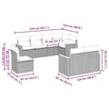 Miniatyrbillede 4 af 4: vidaXL sofasæt til haven 8 dele med hynder polyrattan sort
