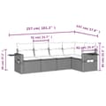 Miniatyrbillede 2 af 3: vidaXL sofasæt til haven 5 dele med hynder polyrattan brun