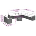 Miniatyrbillede 4 af 4: vidaXL sofasæt til haven 12 dele med hynder polyrattan sort