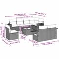 Miniatyrbillede 4 af 4: vidaXL sofasæt til haven 9 dele med hynder polyrattan sort