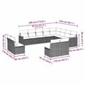 Miniatyrbillede 4 af 4: vidaXL sofasæt til haven 12 dele med hynder polyrattan sort