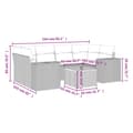 Miniatyrbillede 2 af 3: vidaXL sofasæt til haven 7 dele med hynder polyrattan sort