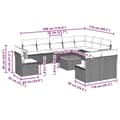 Miniatyrbillede 4 af 4: vidaXL sofasæt til haven 11 dele med hynder polyrattan sort