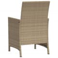 Miniatyrbillede 7 af 11: vidaXL bistrosæt til haven 3 dele med hynder polyrattan blandet beige