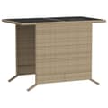 Miniatyrbillede 8 af 11: vidaXL bistrosæt til haven 3 dele med hynder polyrattan blandet beige