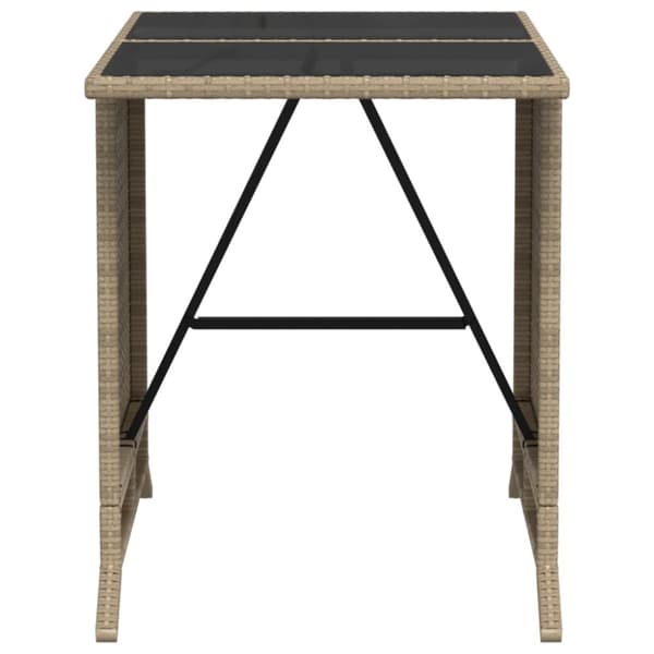 vidaXL bistrosæt til haven 3 dele med hynder polyrattan blandet beige