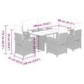 Miniatyrbilde 9 av 10: vidaXL Hagespisegruppe med puter 7 deler grå polyrotting