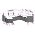 Miniatyrbillede 2 af 3: vidaXL sofasæt til haven 7 dele med hynder polyrattan sort
