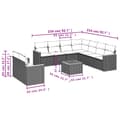 Miniatyrbillede 2 af 3: vidaXL sofasæt til haven 10 dele med hynder polyrattan sort