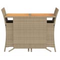 Miniatyrbillede 4 af 11: vidaXL bistrosæt til haven 3 dele med hynder polyrattan beige