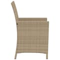 Miniatyrbillede 7 af 11: vidaXL bistrosæt til haven 3 dele med hynder polyrattan beige