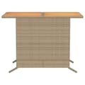 Miniatyrbillede 10 af 11: vidaXL bistrosæt til haven 3 dele med hynder polyrattan beige