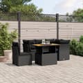 Miniatyrbillede 3 af 3: vidaXL sofasæt til haven 5 dele med hynder polyrattan sort