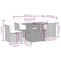Miniatyrbillede 2 af 3: vidaXL sofasæt til haven 5 dele med hynder polyrattan sort