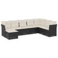 Miniatyrbillede 3 af 4: vidaXL sofasæt til haven 8 dele med hynder polyrattan sort