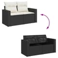 Miniatyrbillede 10 af 11: vidaXL sofasæt til haven 8 dele med hynder polyrattan sort