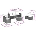 Miniatyrbillede 11 af 11: vidaXL sofasæt til haven 8 dele med hynder polyrattan sort