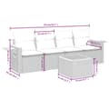 Miniatyrbillede 2 af 3: vidaXL sofasæt til haven 5 dele med hynder polyrattan sort