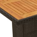 Miniatyrbillede 5 af 8: vidaXL spisebordssæt til haven 7 dele med hynder polyrattan sort