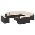 Miniatyrbillede 3 af 11: vidaXL sofasæt til haven 14 dele med hynder polyrattan sort