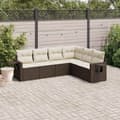 Miniatyrbillede 2 af 4: vidaXL sofasæt til haven 6 dele med hynder polyrattan brun