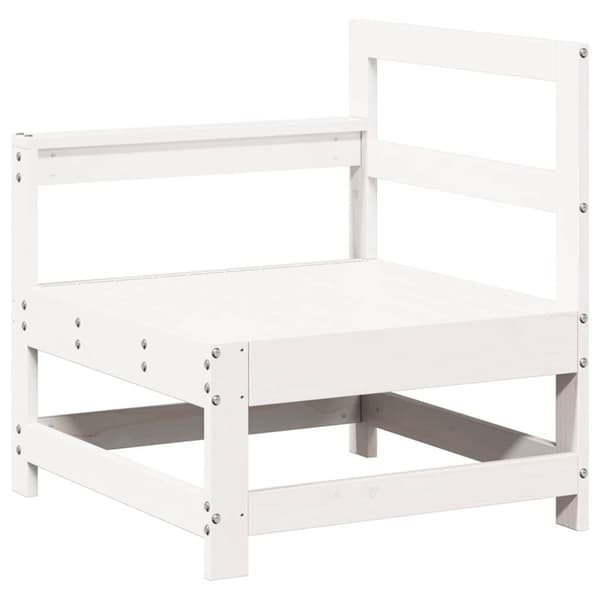 vidaXL Hagesofagruppe 7 deler hvit heltre furu