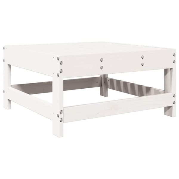 vidaXL Hagesofagruppe 7 deler hvit heltre furu