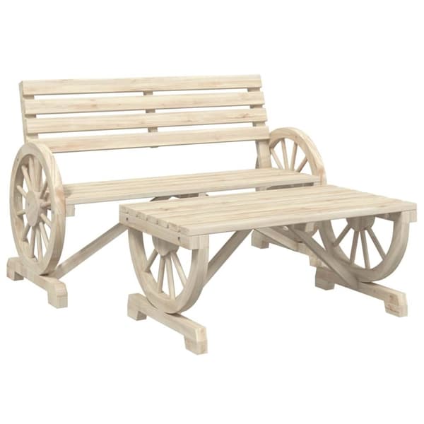 vidaXL Hagesofagruppe 4 deler heltre gran
