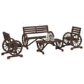 Miniatyrbilde 2 av 11: vidaXL Hagesofagruppe 4 deler heltre gran