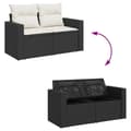 Miniatyrbillede 11 af 11: vidaXL sofasæt til haven 6 dele med hynder polyrattan sort