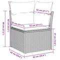 Miniatyrbillede 10 af 11: vidaXL sofasæt til haven 10 dele med hynder polyrattan brun