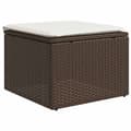 Miniatyrbillede 9 af 11: vidaXL sofasæt til haven 6 dele med hynder polyrattan brun
