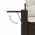 Miniatyrbillede 5 af 11: vidaXL sofasæt til haven 5 dele med hynder polyrattan brun