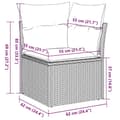 Miniatyrbillede 11 af 11: vidaXL sofasæt til haven 5 dele med hynder polyrattan brun