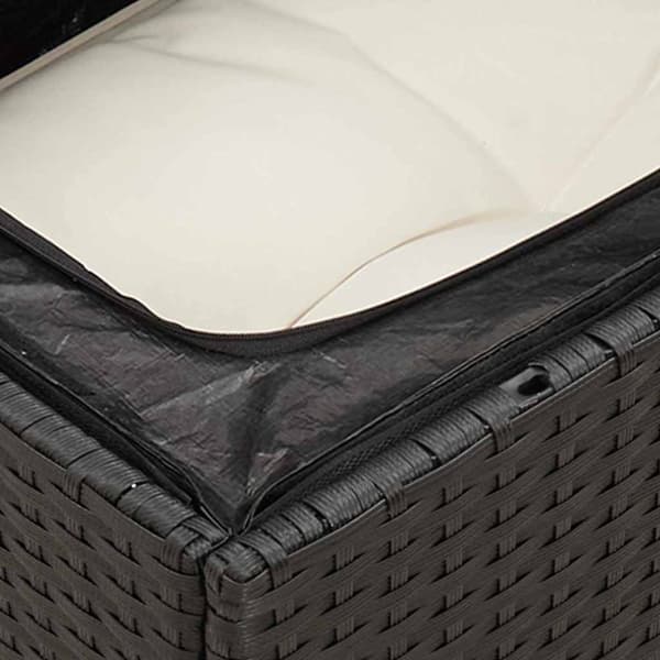 vidaXL sofasæt til haven 5 dele med hynder polyrattan sort