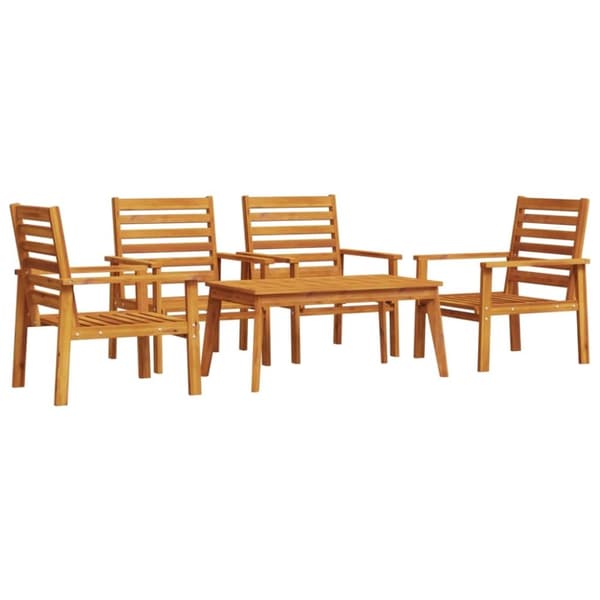 vidaXL Hagesofagruppe 5 deler heltre akasie