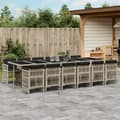 Miniatyrbillede 1 af 10: vidaXL spisebordssæt til haven 13 dele med hynder polyrattan lysegrå