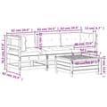 Miniatyrbild 10 av 10: vidaXL Loungegrupp med dynor 4 delar impregnerad furu