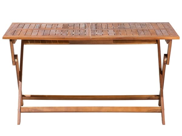 Spisebordssæt Akacietræ Foldestole med hynder 6 personers 140 x 75 cm