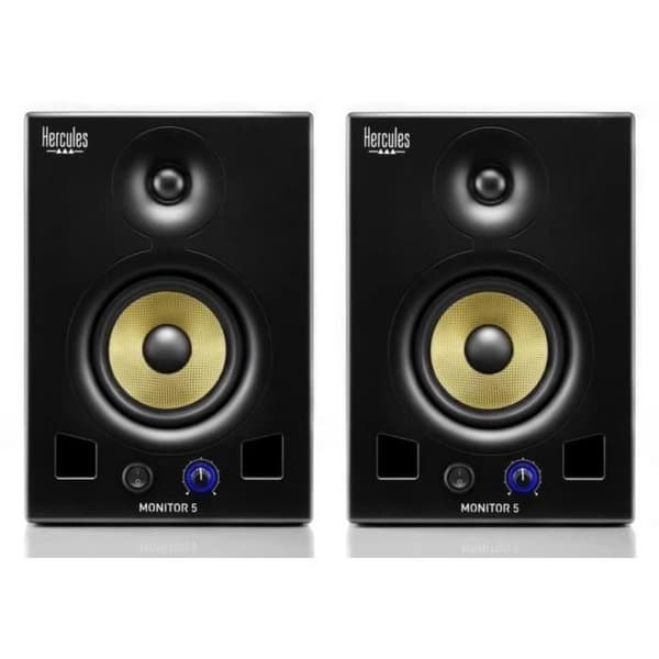 HERCULES Högtalarmonitor 5 - 2 gånger 80 watt RMS - 160 watt toppeffekt - Bi-förstärkning LF50 watt och HF 30 watt