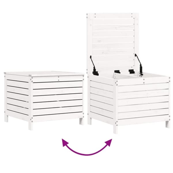 vidaXL Hagesofagruppe 5 deler hvit heltre furu