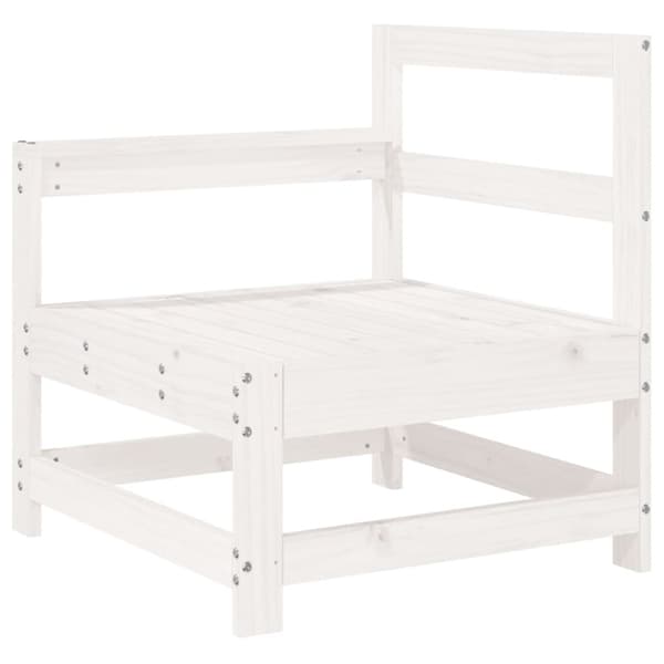 vidaXL Hagesofasett 10 deler hvit heltre furu